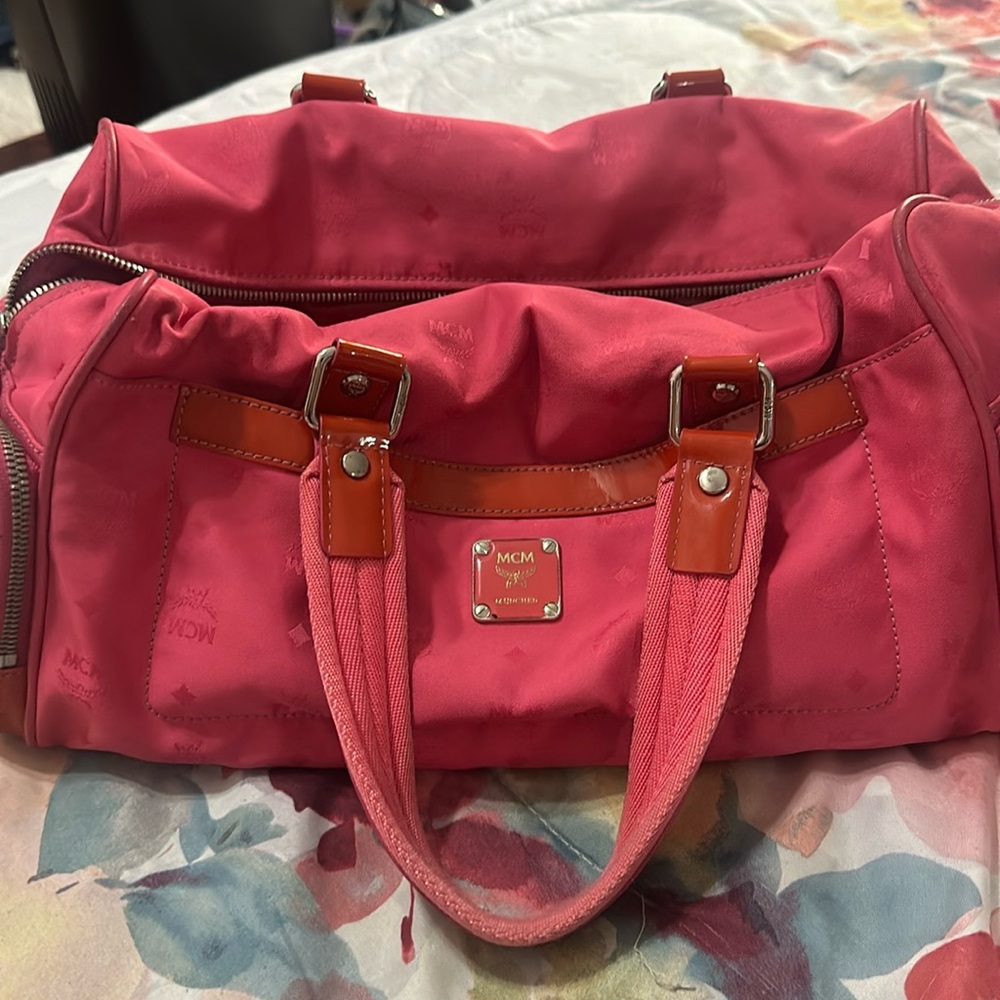 Mcm pink tote bag